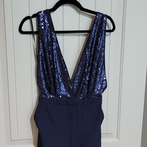 Lulu's navy jumpsuit